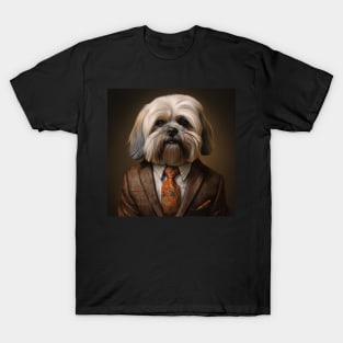 Lhasa Apso Dog in Suit T-Shirt